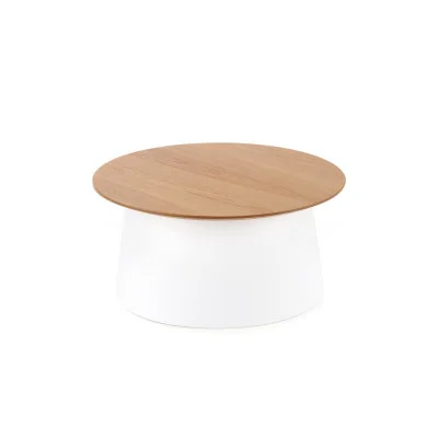 COFFEE TABLE AZZURA, NATURAL WOOD / WHITE